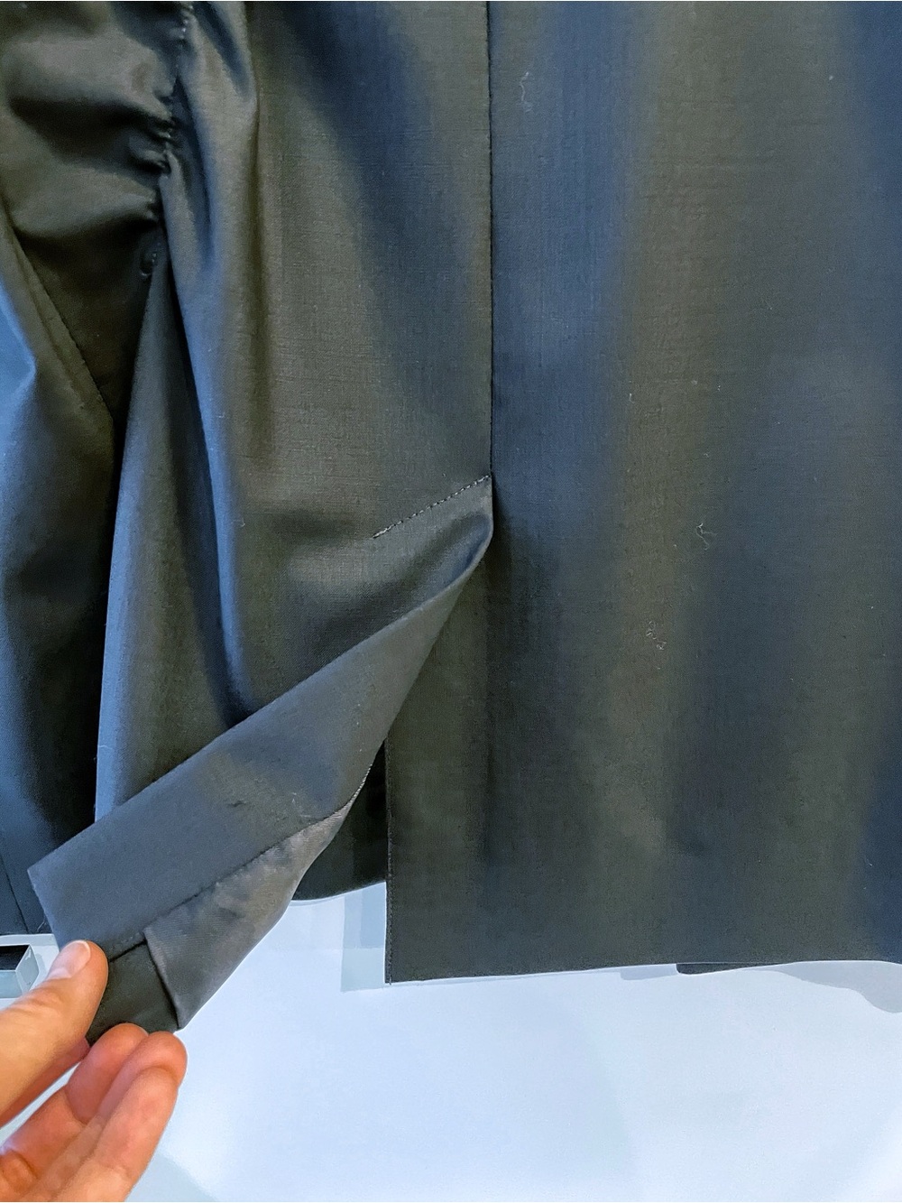COS wool black blazer with gathered details - Picture 10 of 15